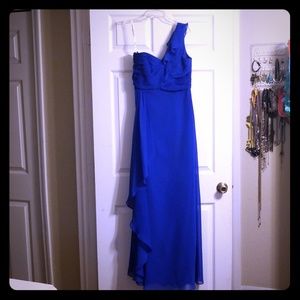 One shoulder bridesmaid's dress